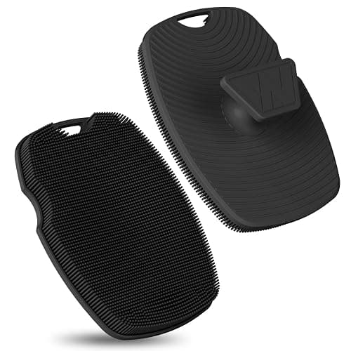 Canroom Silicone Body Scrubber - Anti Zinc Infused-Highly Elastic Bristles Exfoliating Body Scrubber for Shower Body,Cellulite Reduction,Blood Circulation- Black thumbnail 9