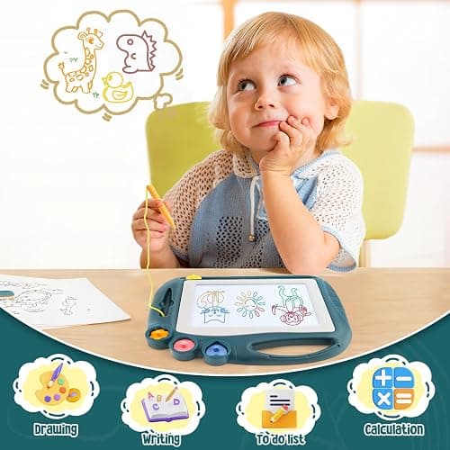 Magnetic Drawing Board, Toddler Toys for Age 1 2 3 Boys Girls, Sketch Pad, Birthday Easter Christmas Halloween Kids Toy Gifts for Boys and Girls thumbnail 5