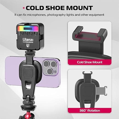 ULANZI Magnetic iPhone Tripod Mount MA23, Magnet Phone Holder Adapter Tripod Attachment Compatible with MagSafe Only for iPhone 12 13 14 15 16 Plus Pro Max All Series - MA23 thumbnail 5