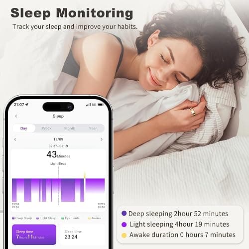 RIFESI Smart Ring for Women Men, Fashion Minimalist Fitness Ring & Sleep Tracker Ring with Heart Rate, SPO₂,Blood Pressure,5ATM Waterproof Health Ring, No Subscription,Gift (Size 8, Gold) thumbnail 2
