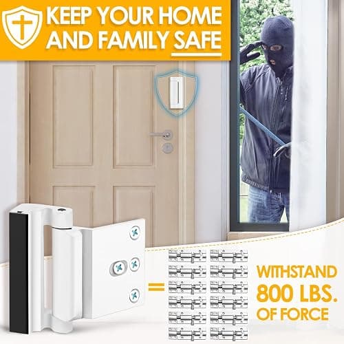 Home Security Door Lock Door Reinforcement Lock Door Locks for Kids Safety Flip Door Lock Latch Childproof Night Lock Door Security Front Door Child Safety Lock High Security Locks for Doors Inside thumbnail 3