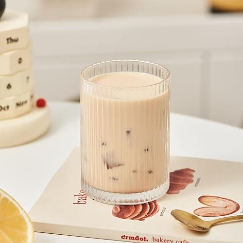 Eden & Willow Striped Highball Glasses | Durable and Stylish, Tumblers for Cocktails, Hot and Cold Drinks (Set of 6, 250ml) thumbnail 5