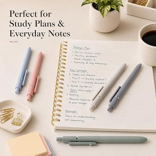FIOVER Gel Pens 5pcs 0.5mm Quick Dry Black Ink Fine Point Pens | Smooth Writing Gel Ink Pens, Morandi Colors, High-End Series, Office School Supplies, Gifts for Women and Men thumbnail 4