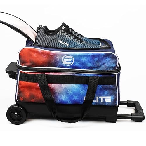 ELITE Basic Bowling Bag Double (2) Ball Roller with Rolling Wheels thumbnail 3