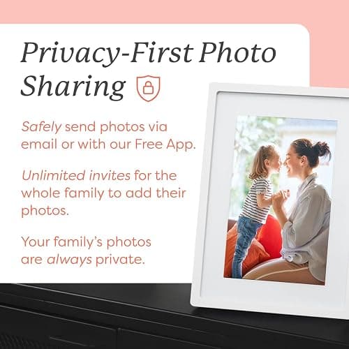 Skylight Digital Picture Frame - WiFi Enabled with Load from Phone Capability, Touch Screen Digital Photo Frame Display - Customizable Gift for Friends and Family - 10 Inch White thumbnail 4