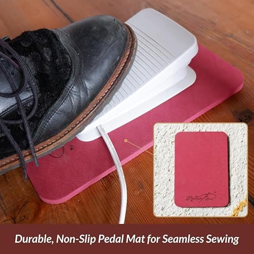 Madam Sew Sewing Machine Pedal Mat Non Slip | Sewing Mat Reduce Vibration with No Slip Rubber Keeps Pedal in Place | Sewing Machine Mat Accessory | 7” x 10” thumbnail 6
