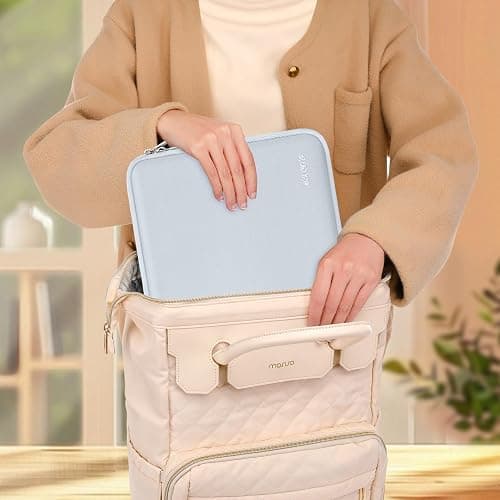 MOSISO Laptop Case 13.3 inch, 13-13.3 inch Laptop Sleeve with Small Case | Compatible with MacBook Air/Pro 13/Pro 14 M5 M4 M3 M2 M1, HP Dell ASUS Lenovo, Neoprene Computer Sleeve Bag, Baby Blue thumbnail 7