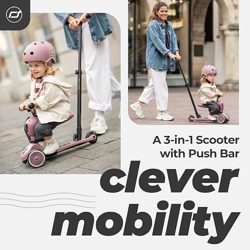 Scoot & Ride Highwaykick 1 Push and Go Kickboard mit Sitz Kinderroller Scooter 2in1 Laufrad mit Lenkstange ab 1 2 Jahren mitwachsend Höhenverstellbar werkzeuglos thumbnail 3