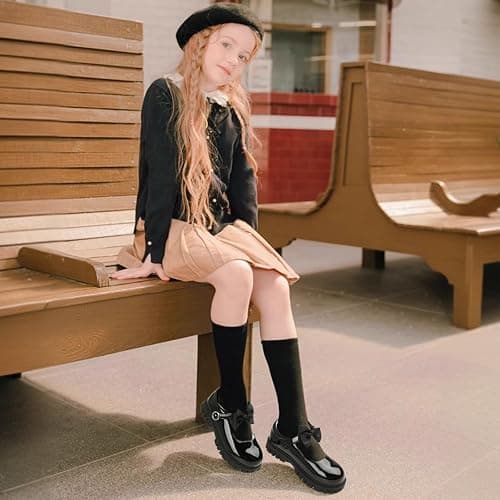 Wulubaba Toddler Girl Dress Shoes Bow Black Dress School Shoes Princess Mary Jane for Toddler/Little Girl thumbnail 3