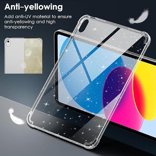 MOBIXX Glitter Clear Case for iPad 11th Gen 11-Inch (2025) & 10th Gen 10.9-Inch (2022), Slim Shockproof TPU Protective Transparent Cover ((Glitter) Clear) thumbnail 3