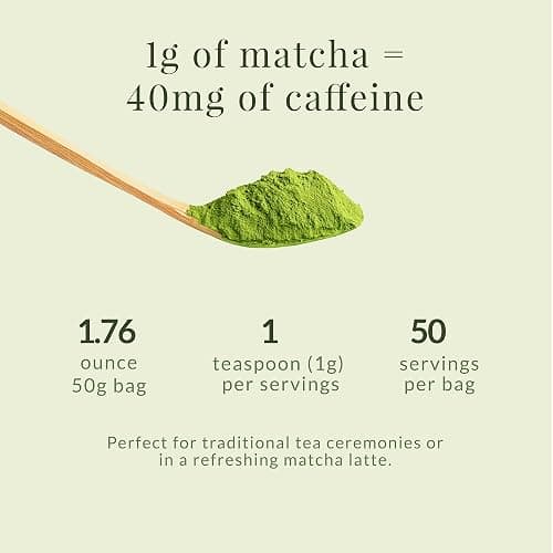 Matcha Sunday Ceremonial Grade Matcha - Kyoto, Japan - Finely Ground Green Tea Powder - Vibrant Green (50g/ 1.75oz) thumbnail 3