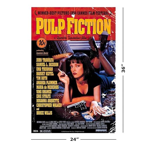 Pulp Fiction - Movie Poster (Regular Style - Uma Thurman On Bed) (Size: 24" x 36") thumbnail 2