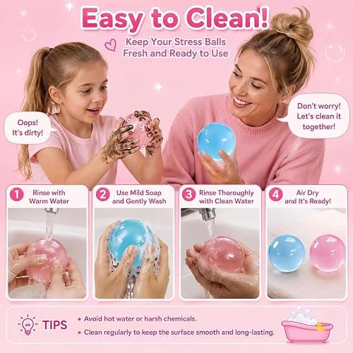 2Pcs Coconut Oil Squishy, Shapeable No Rebound Stress Relief Ball, Fun Sensory Fidget Toy, Fun Anxiety Gift for Adults & Kids. thumbnail 3