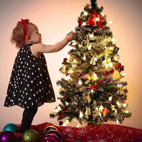 Star String Lights Battery Operated, 20 FT 40 LED 8 Modes Timer Warm White Twinkle Lights Hanging Fairy Light for Bedroom Room Office Party Home Indoor Outdoor Xmas Decor Tree Decorations thumbnail 6