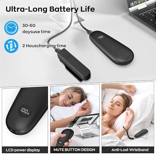 RF Remote Control Page Turner for Kindle Paperwhite Scribe Accessories, Page Turner Clicker for iPad Tablets Reading Novels Taking, Phone Camera Video Record Triggers Remote, Black Small clip thumbnail 5