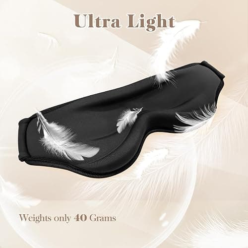 Fygrip 3D Eye Mask Sleep Mask for Men & Women, 100% Pressure-Free & Light Block-Out Eye Mask for Sleep with Easy Adjustable Strap, Night Eye Cover for Travel, Black thumbnail 4