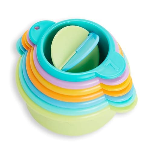 Munchkin Connect-A-Cup Bath Toy, Stacking and Straining Cups for Baby and Toddler thumbnail 3