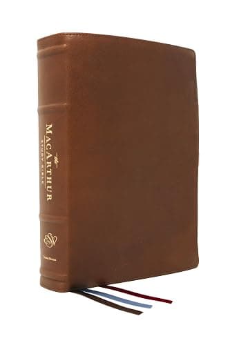 ESV, MacArthur Study Bible, 2nd Edition, Premium Goatskin Leather, Brown, Premier Collection: Unleashing God's Truth One Verse at a Time - Image 1