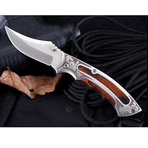 Red aesthetic stainless steel pocket knife thumbnail 3