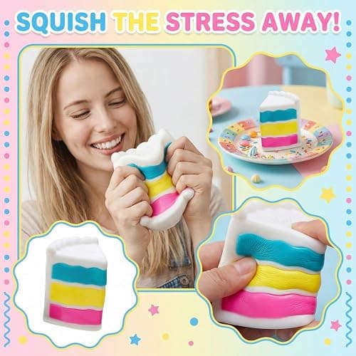 DPKLAD 2026 New Squishies Cake Slow Rising Squishy,Soft Cake Stree Relief,Cute Squeeze Squishy Relaxing Sensory Fidget Stress for Anxiety Relief thumbnail 4