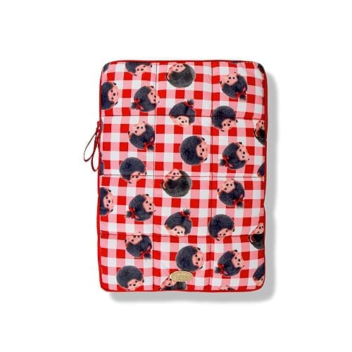 Sonix | Puffy Laptop Sleeve | 15-16 Inch, Quilted Pillow Puffer Laptop Carrying Case, Computer Sleeve | Monchhichi Check - Image 1