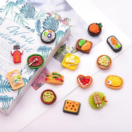 80 Pieces Mini Food Drinks Bottle Toys Pretend Food for Dollhouse Kitchen Accessories Mini Play Resin Food Toys thumbnail 2