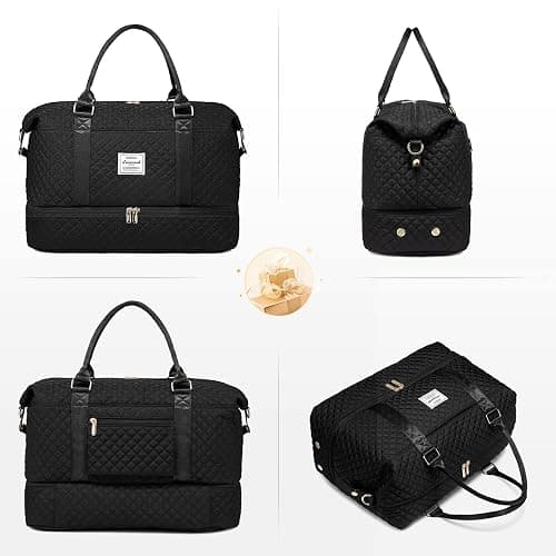 LOVEVOOK Travel Duffle Bag,Weekender Bags for Women with Shoe Compartment，Carry on Overnight Bag with Toiletry Bag,Gym Duffel Bag with Wet Pocket, Hospital Bags for Labor and Delivery thumbnail 8