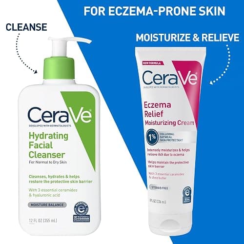 CeraVe Eczema Relief Moisturizing Cream with Colloidal Oatmeal, Shea Butter & Vitamin E For Dry Skin & Itchy Skin Relief, Steroid Free & Paraben Free, 8oz thumbnail 9