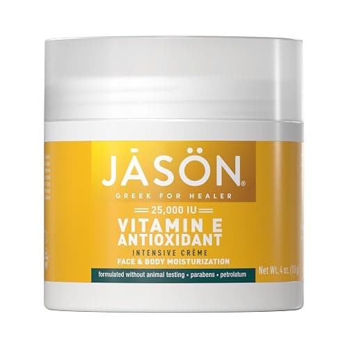 JASON Vitamin E Antioxidant Intensive Crème Face & Body Moisturization, 25,000 IU Body Cream Moisturizer, 4 Fluid Ounces - Image 1