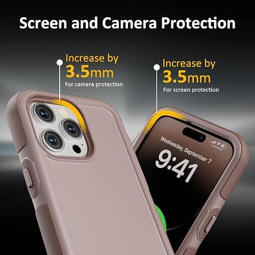 Follaroma for iPhone 14 Pro Max Case, Compatible with MagSafe, Heavy Duty Shockproof Protective Phone Case, Anti-Drop Protection, Dual Layer Magnetic Phone Cover for iPhone 14 Pro Max,6.7",Light Brown thumbnail 6