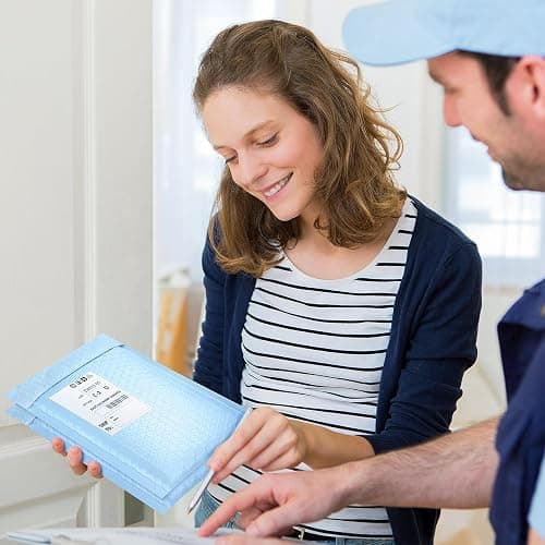 Famagic Bubble Mailers 4x8 Inch 50pc Light Blue Shipping Bags, Chic Packaging Bags For Small Business, Colored Padded Mailing Envelopes, Opaque Matte Self Seal Bubble Poly Mailers Bulk #000 thumbnail 8