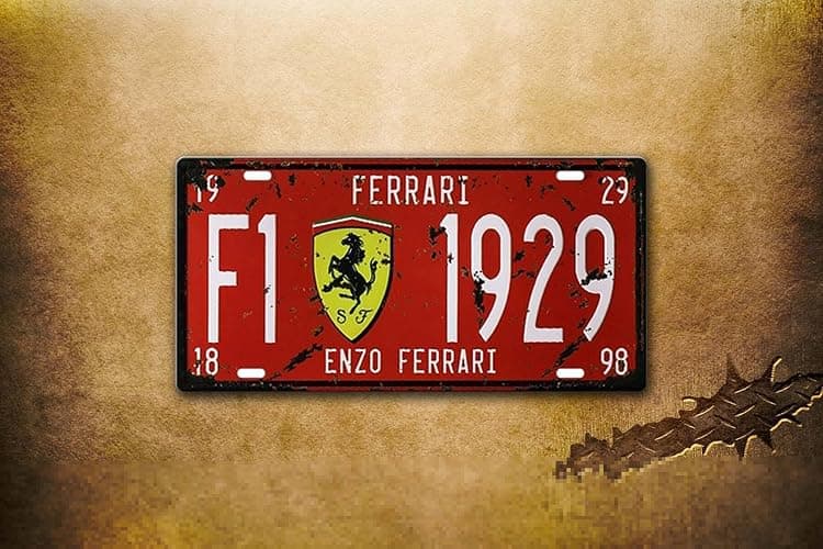 BAYABU Metal Tin Signs car Plate enzo Ferrari Bar Pub Cafe Home Decor Retro Poster Vintage Wall 6 x 12 inches thumbnail 2