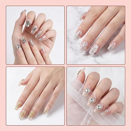 ALONK 3 Stück 3D Gel Nail Art, Glue Gel, 15 ML Multifunktionell Rhinestone Glue thumbnail 7