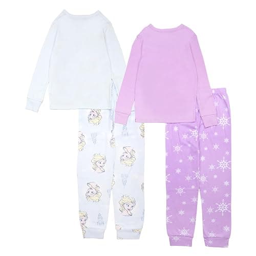 Disney girls 4-piece Snug-fit Cotton Pajama Set, Soft & Cute for Kids thumbnail 7