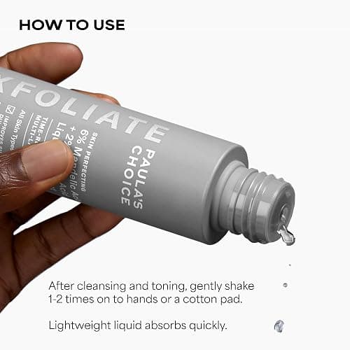 Paula's Choice 6% Mandelic + 2% Lactic Acid Liquid Exfoliant | Gentle AHA Exfoliation for Discoloration, Bumpy Texture & Radiance, for Sensitive Skin, Fragrance-Free thumbnail 7