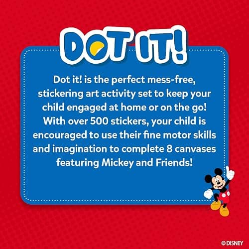 Skillmatics Dot It Sticker Art - Disney Mickey & Friends, Mess-Free Fun for Kids, 500+ Stickers, Craft Kits, DIY Scrapbooking Activity, Travel Toys, Gifts for Boys & Girls Ages 3, 4, 5, 6, 7 thumbnail 7
