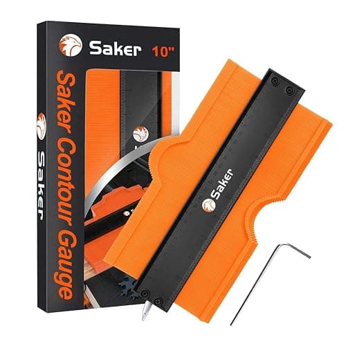 Saker Contour Gauge (10 Inch) Profile Tool with Adjustable Lock,Christmas Gifts for Men Women Dad Boyfriend Husband-Precisely Copy Irregular Shape Duplicator-Cool Gadgets for Woodworking Tool Tracing - Image 1