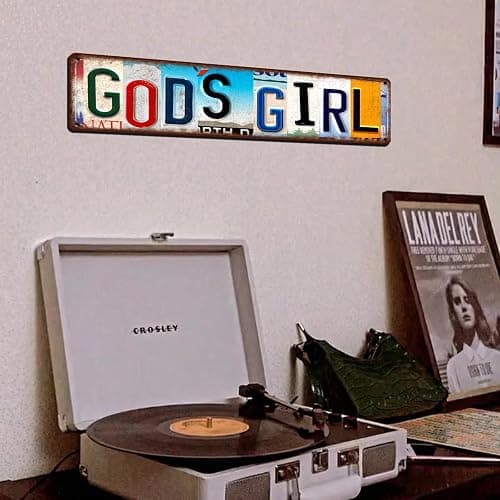 PanAJiao Vintage Gods Girl Metal Tin Sign 16x4 Inch for Religious Room Church Prayer Room Wall Decor thumbnail 7