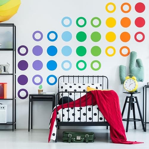 Teling 14 Pieces Large Stencil for Painting on Wood Plastic 5 Point Template Paint Stencils for Fabric Walls Arts Paper Home Decoration(Circle) thumbnail 7