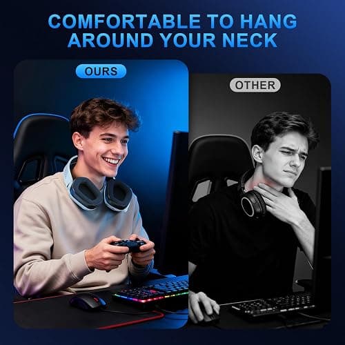 SKAPENDY 2.4GHz Wireless Gaming Headset for Xbox Series X|S, Xbox One, Xbox 360, PS5/4, PC, Low-Latency Bluetooth Gaming Headphones with 3D Surround Sound, Rotatable Earmuffs & Noise Canceling Microphone, 50+Hr Battery thumbnail 5