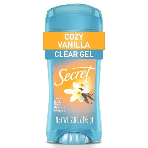 Secret Fresh Antiperspirant Deodorant for Women, 72hr Breathable Sweat & Odor Protection, Instant Freshness & Gentle, PH Balancing Minerals, Clear Gel, Cozy Vanilla Scent, 2.6 oz - Image 1