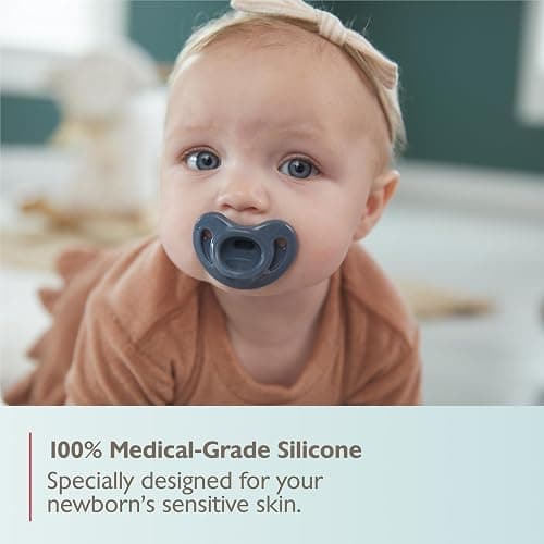 NUK Timeless Comfy Pacifier | 100% Silicone, One-Piece Design | BPA-Free, Gentle on Baby’s Skin | 5-Pack, for 0-6M thumbnail 10