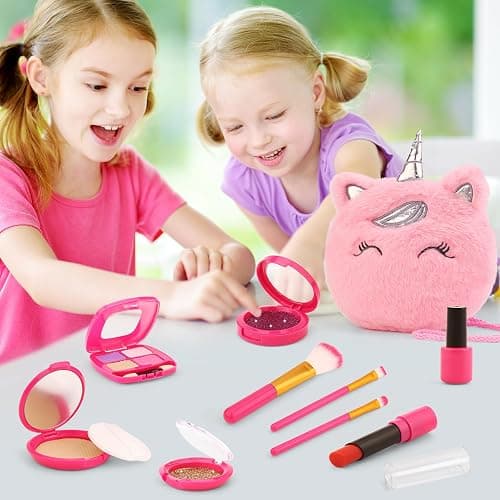 Kids Pretend Makeup Sets for Girls, Princess Toys for 3 4 5 Year Old Gifts | Role Play Toddler Toys for 3 4 5 6 7 8, Fake Make Up Set Unicorn Birthday Gifts for Little Girls, Kids Purse for Children thumbnail 7