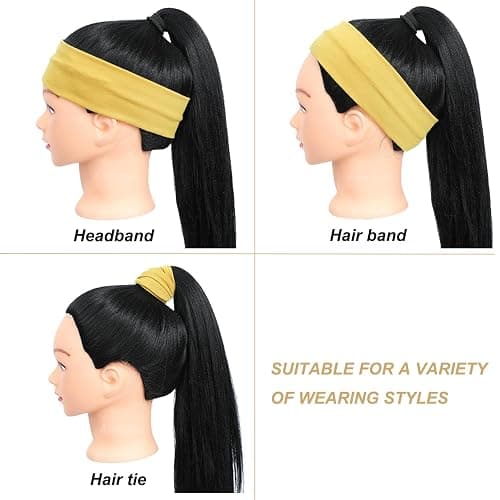 9Pcs Headbands for women Non Slip Headband, Soft Elastic Hair Bands for Women's Hair, Fashion Cotton Cloth Stretchy Sweat Bands Headbands for Sports, Makeup, Gym, Running, Yoga, Workout (9Colors-A) thumbnail 6