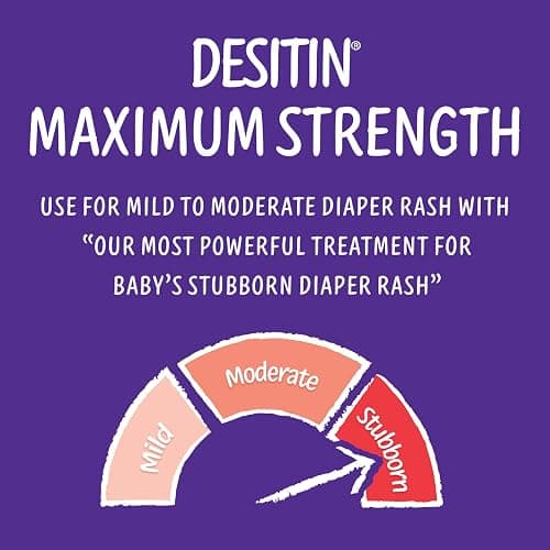 Desitin Maximum Strength Baby Diaper Rash Cream, 40% Zinc Oxide for Treatment, Relief & Prevention, Hypoallergenic, Phthalate- & Paraben-Free Paste, Protects Skin For Up To 12 Hours, 16 oz thumbnail 4