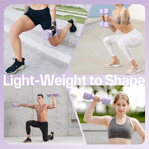 Adjustable Dumbbell Set of 2, Sportneer 4 in 1 Free Weights Dumbbells for Women Man, Each 2lb 3lb 4lb 5lb Fast Adjust Weights with TPU Soft Rubber Handle for Home Gym Exercise Training thumbnail 6