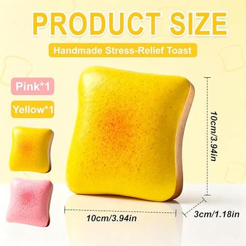 Slow Rising Squishy Bread 2 Pack, Sensory Fidget Toys for Adults & Teens Stress Relief Anxiety Melt, Realistic Butter Scented Squishy Soft Foam Toy for Office Desk Calming Gifts thumbnail 3