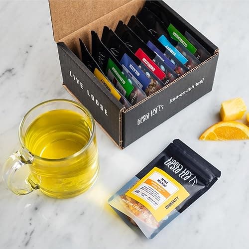 Tiesta Tea - Top 8 Favorites Sampler Set, Loose Leaf, Up to 80 Cups, High to No Caffeine, Hot & Iced, Tea Variety Pack with Green, Herbal, Black & Chai Brew, 8 Sample Pouches thumbnail 7