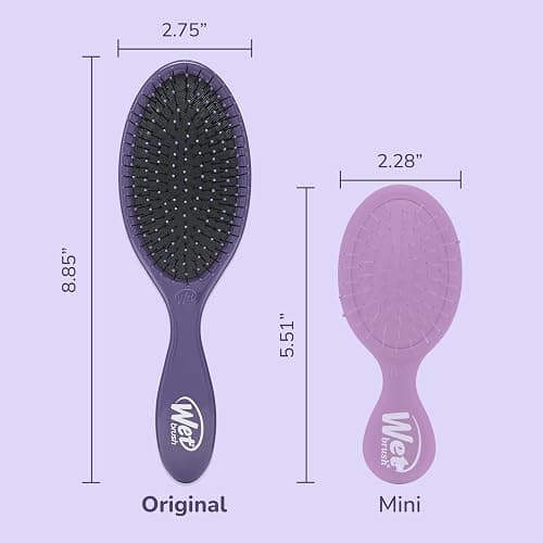 Wet Brush Original Detangler Hair Brush, Amazon Exclusive Purple - Ultra-Soft IntelliFlex Bristles - Detangling Hairbrush Glides Through Tangles For Wet, Dry & Damaged Hair - Women, & Men thumbnail 5