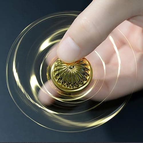 Umnodobn Gold Fidget Spinner Magic Orb Anxiety Toys Stress Relief Reducer Spin Fidgets Hand Bearing Tri Spinner Finger Spinners Toy Focus Fidgeting Restless Novelty Gift for Adults Kids thumbnail 4